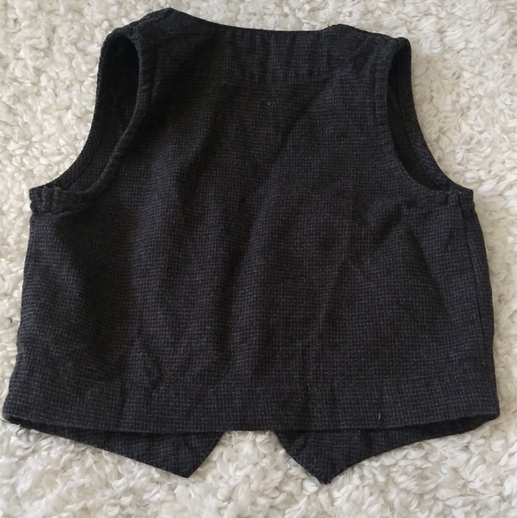 Carter's Dressy Infant Boy Vest Dark Gray Tuxedo 12 Months Size - Picture 11 of 16